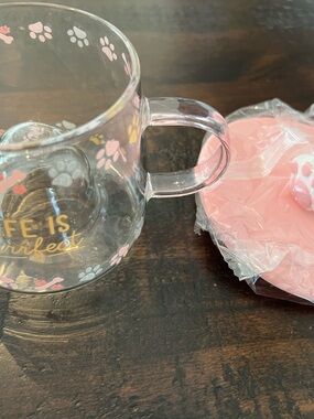 MINISO Glass Mug with Lid